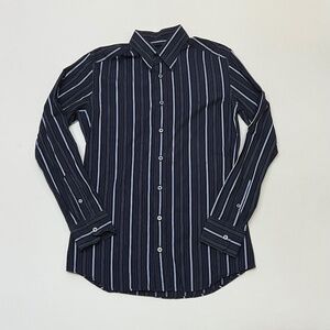 Dolce & Gabbana Button Up Long Sleeve Shirt Size 15 1/4 40 Blue Striped